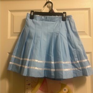 Light Blue Pleated Skirt